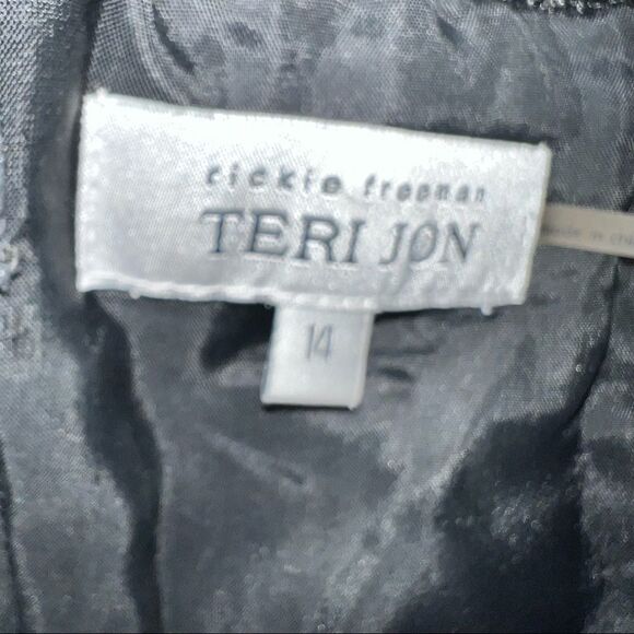 Rickie Freeman Teri Jon Black Taffeta dress - Picture 9 of 10